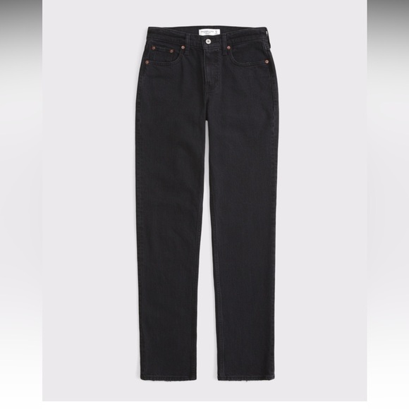 Abercrombie & Fitch Black Straight Leg Jeans - Picture 2 of 8